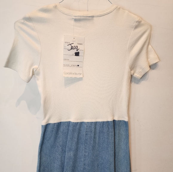 New Vintage 90s Denim T-Shirt Style Western Dress Lightweight Dress Size 8 - Picture 7 of 9